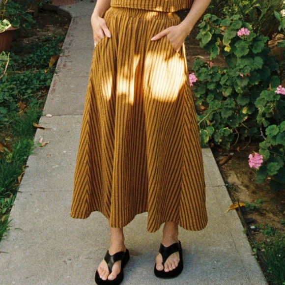 Curator Sf Dresses & Skirts - CURATOR SF THE FAWN COTTON MIDI SKIRT XS CALIFORNIA USA